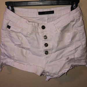 White Ripped Shorts